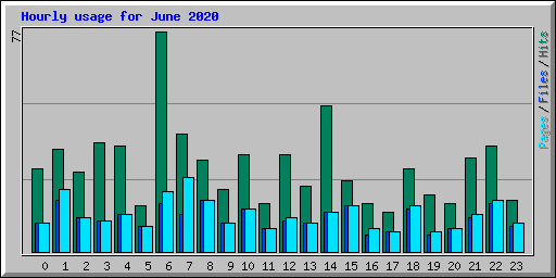 Hourly usage for June 2020